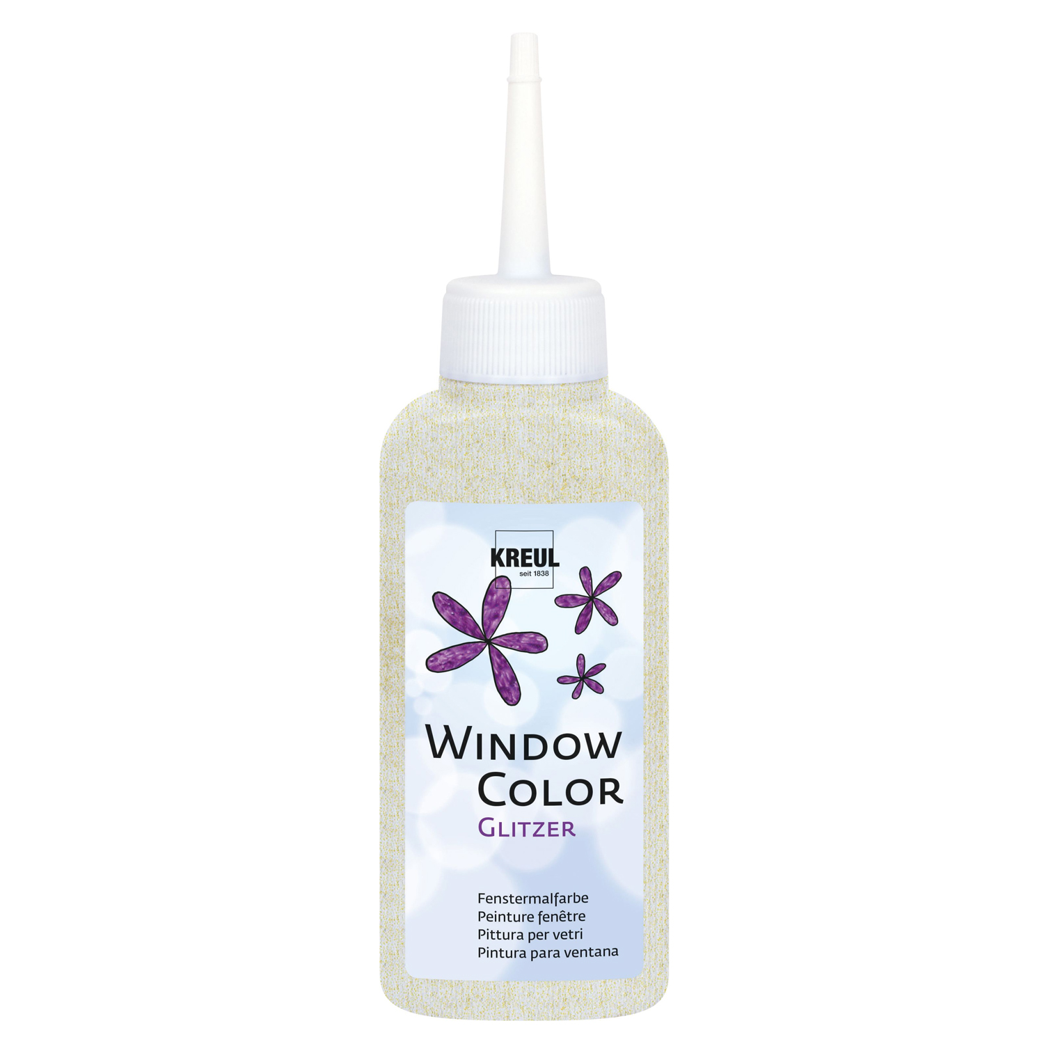 Glas-Design Windowcolor, 80ml, Glitzer-Orchidee