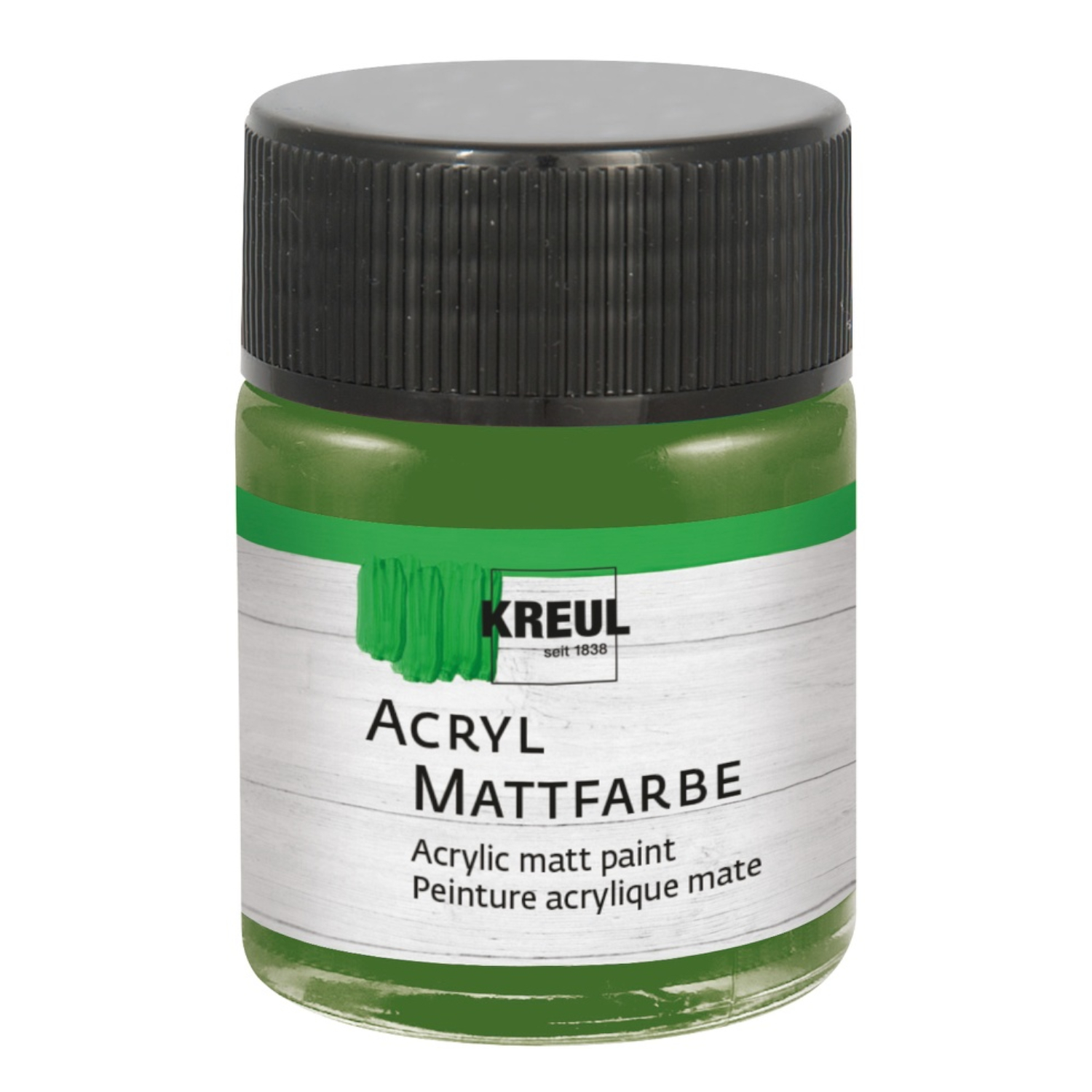 Kreul Acryl-Mattfarbe / Bastelfarbe, 50ml, Olivgrn