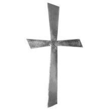 Wachs-Motiv Kreuz Silber, 10,5x5,5cm, 1St.