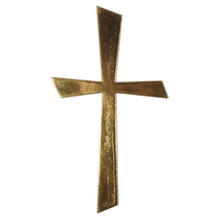 Wachs-Motiv Kreuz Gold, 10,5x5,5cm, 1St.