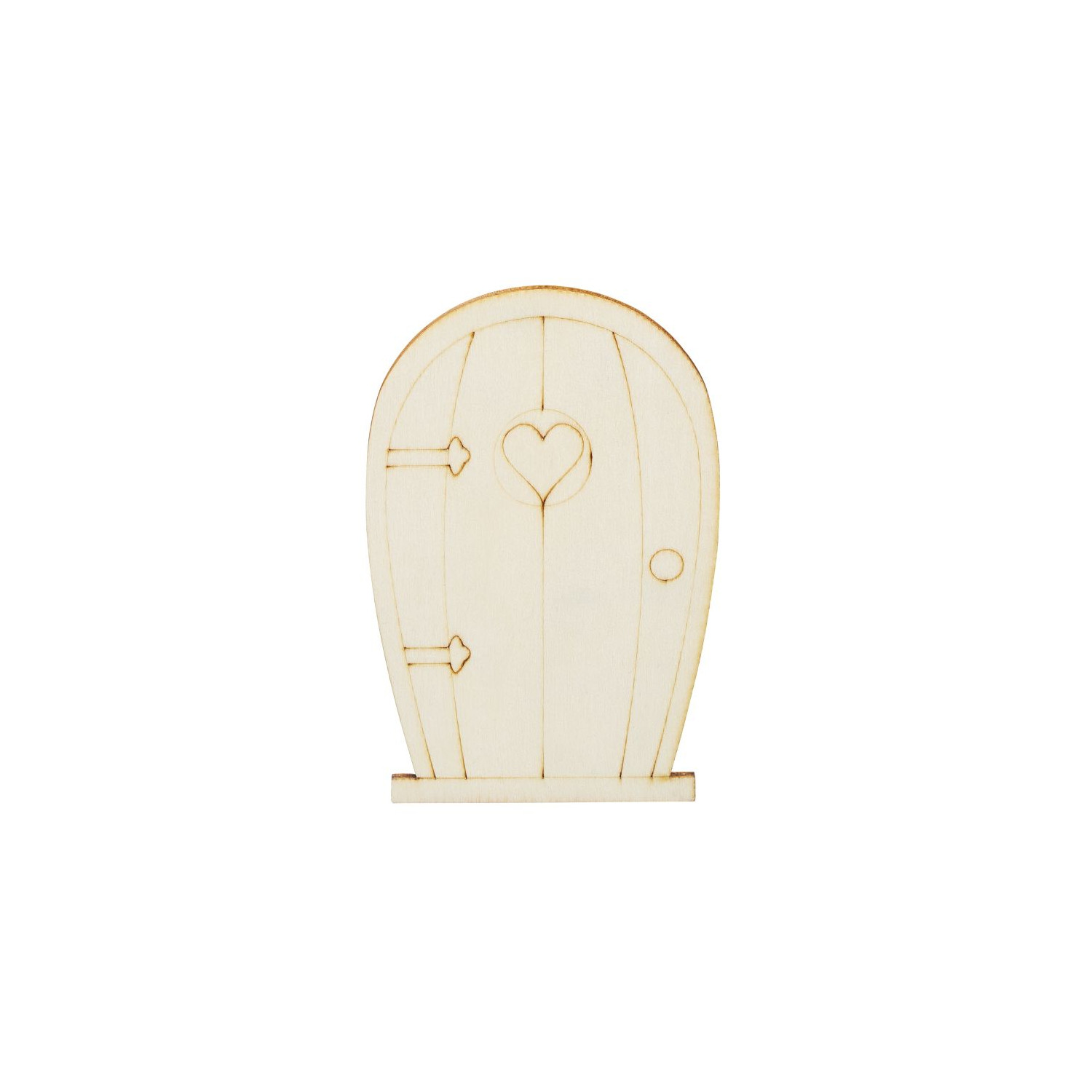 NEU Miniatur Tr / Wichteltr mit Herzmotiv, Holz, 6 x 10 x 0,3 cm