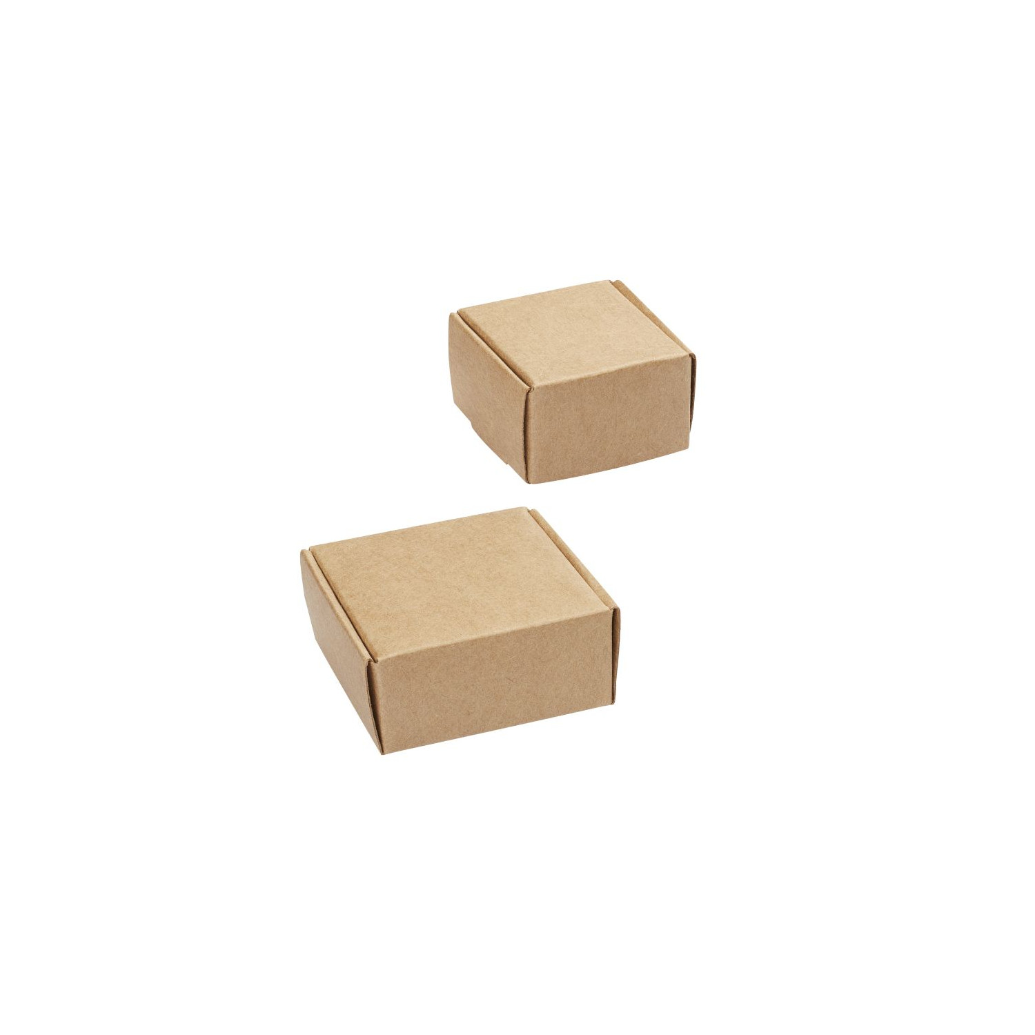 NEU Miniatur Kartons, braun, 2 Stck im Set, ca. 4,2 - 5,5 cm