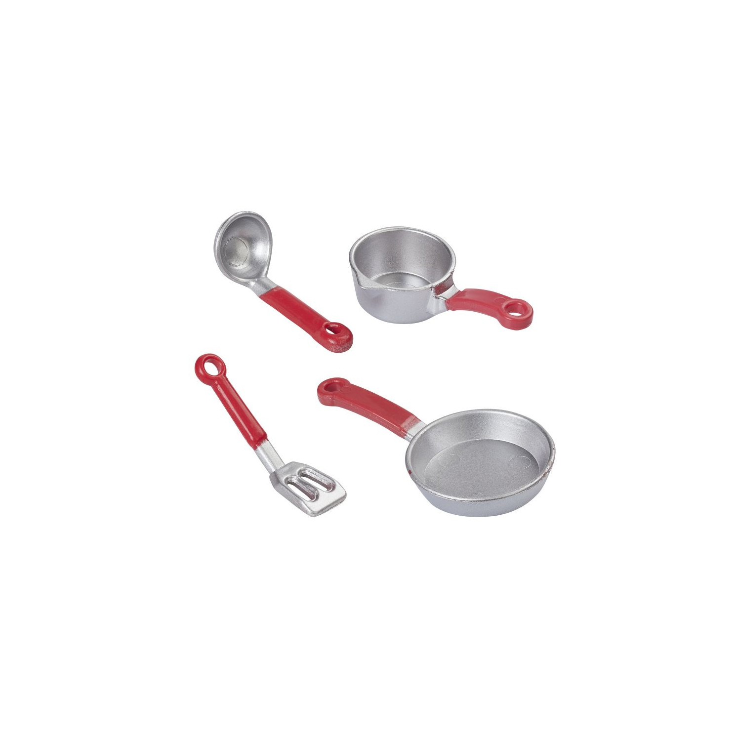 NEU Miniatur Kchen-Set aus Kunststoff, 4-teilig, ca. 3-5 cm