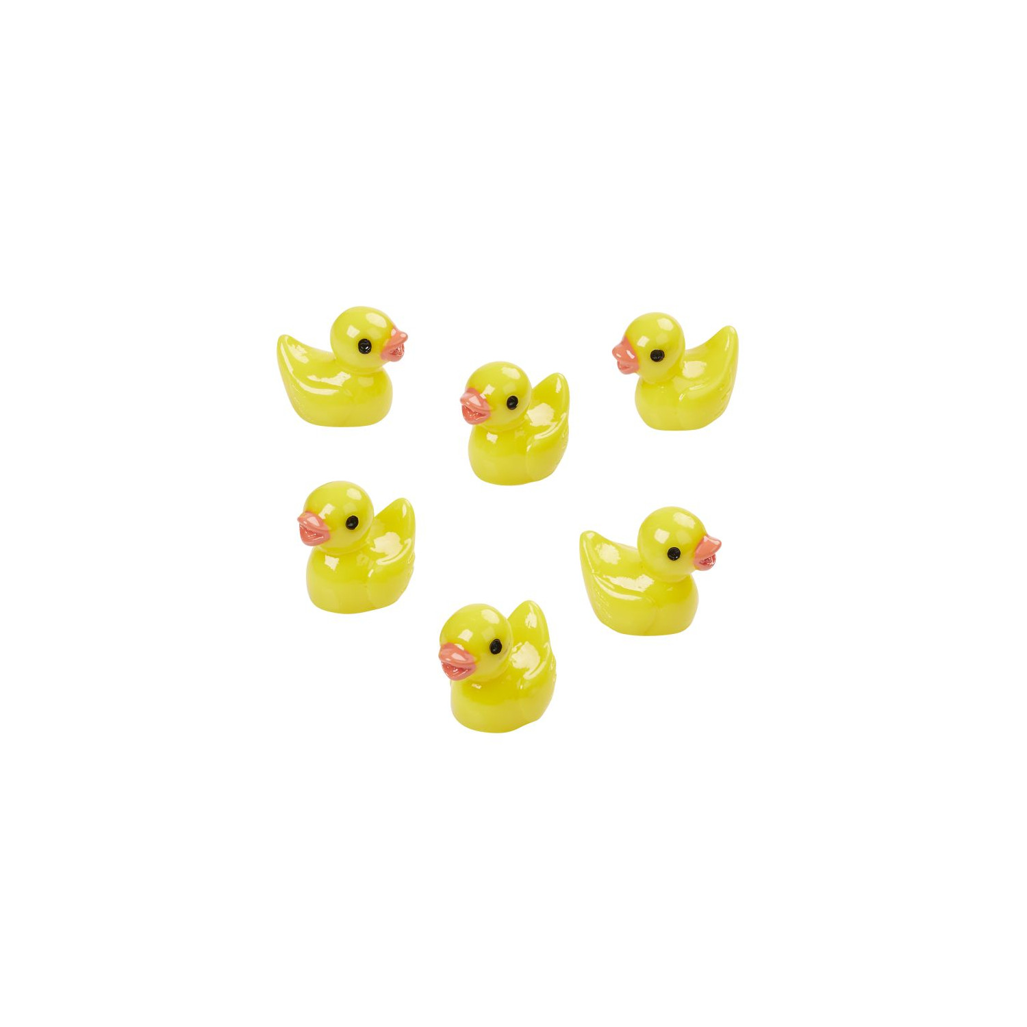 NEU Miniatur Badeenten aus Kunststoff, 6 Stck, ca. 1,5 cm