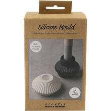 NEU Silikonform / Gieform, Gerillte Kerzenhalter, 4 x 7 cm & 5,5 x 8 cm, 2 Stck