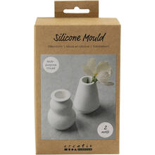 NEU Silikonform / Gieform, Vase und Kerzenhalter, 7,5 x 5,5 cm, 2 Stck