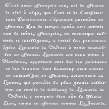 Schablone franz. Schrift, 30,5x30,5cm, 1St.