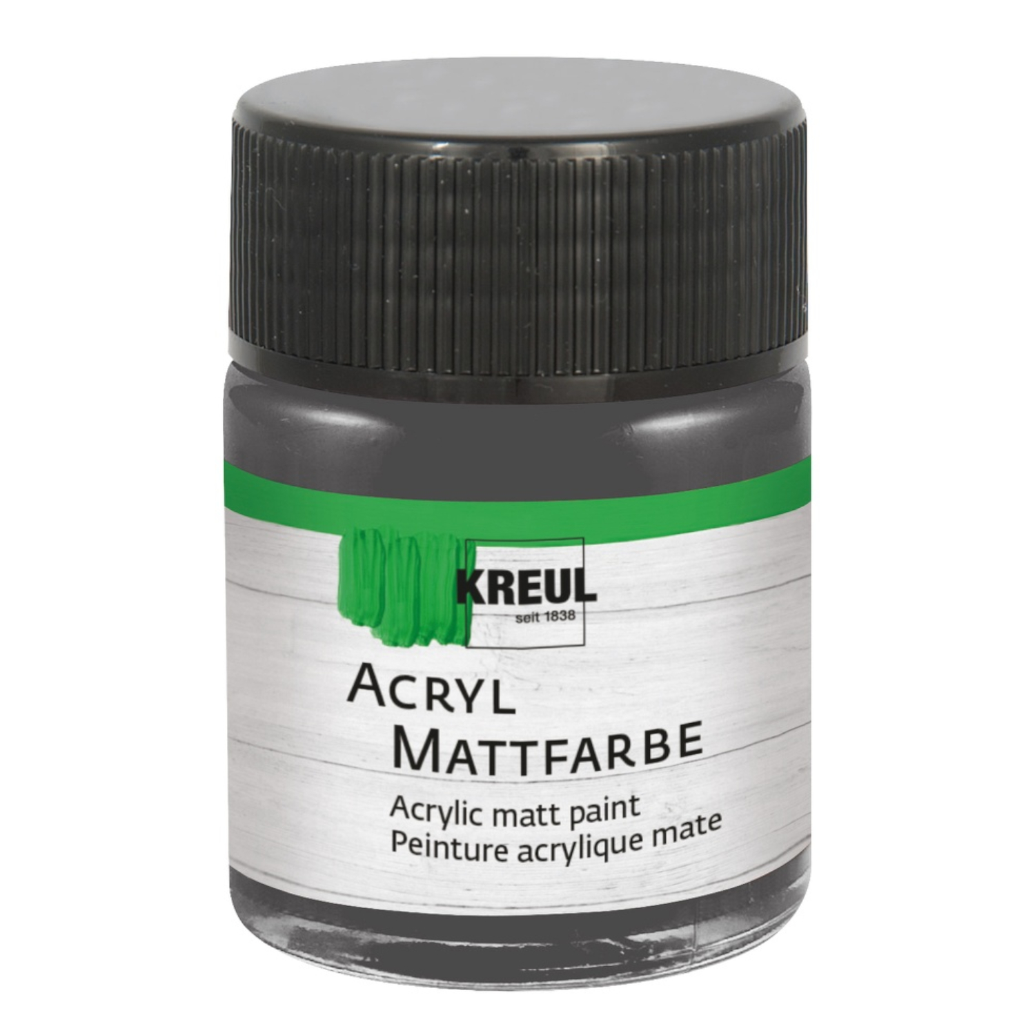 Kreul Acryl-Mattfarbe / Bastelfarbe, 50ml, Graphitgrau