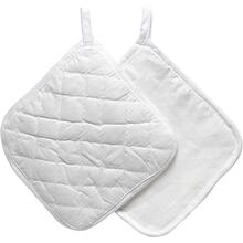 Topflappen wei�, wattiert, 20x20cm, 4 St�ck