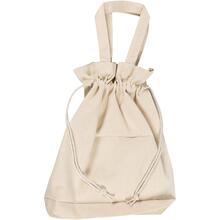 Kordelzugtasche, H�he 40 cm, Tiefe 8 cm, Breite 34 cm, Hellnatur