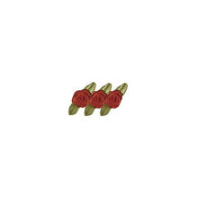 Röschen auf Schleife, 10 mm, 20 St., rot