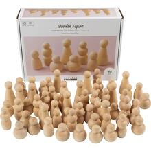 Holzfigurenk�rper, H�he 5-8 cm, 90 sortiert