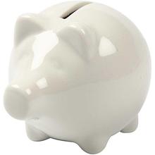 NEU TOP-SELLER Sparschwein H:8 cm B:8,5 cm 10 Stck, wei