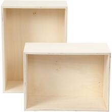 Aufbewahrungsk�sten, 2 St�ck, Rechteckig, H�he 27+31cm, Tiefe 12,5cm, Breite 19,5+22,5cm
