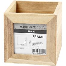 Stiftebeh�lter aus Holz, 1 St�ck , Gr��e 10x10x10 cm, Ausschnitt 6,2x6,2 cm