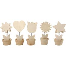 Notizhalter aus Holz, 10 St�ck, H�he 10 cm, Durchmesser 5 cm
