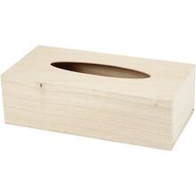 Kosmetiktuch-Box aus Holz, 1 St�ck , Gr��e 27x14x8 cm