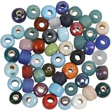 Glasperlen, 500g, Durchmesser 9mm, Lochgr��e 2,5-3mm, Sortiert