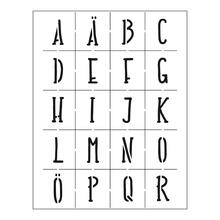 Schablonen 2-teilig DIN A5, Alphabet modern