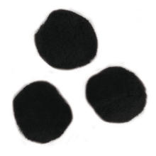 Pompons, 15 mm, 60 St., schwarz