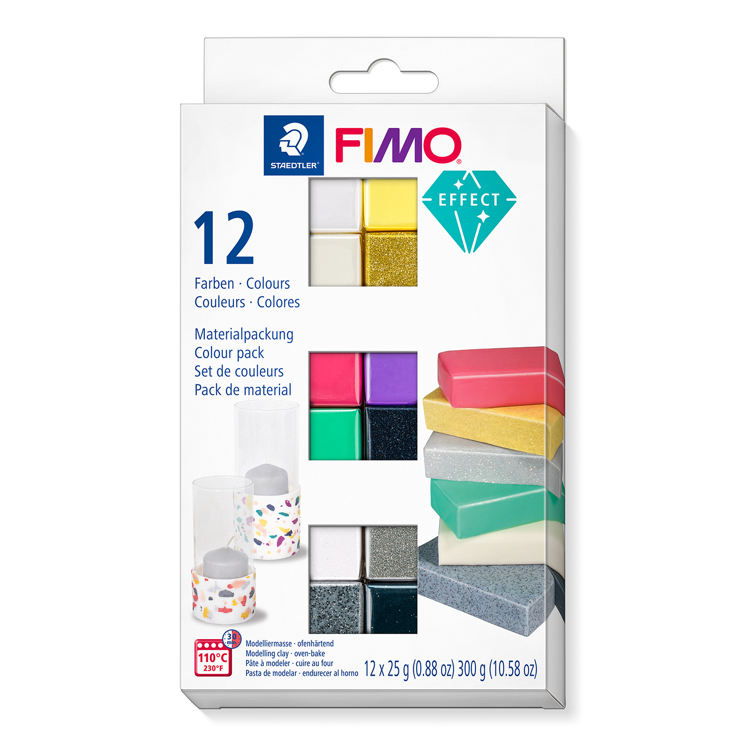 Staedtler Fimo Effect Set, 12 Halbblcke