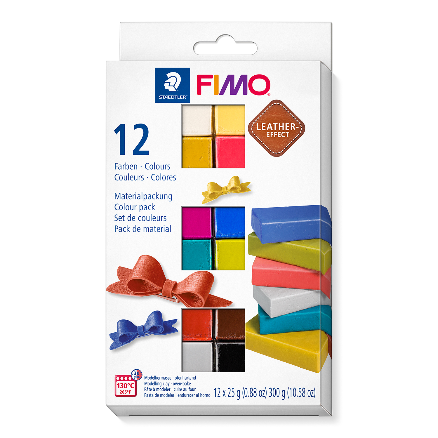 Staedtler Fimo Effect Leder Set, 12 Halbblcke