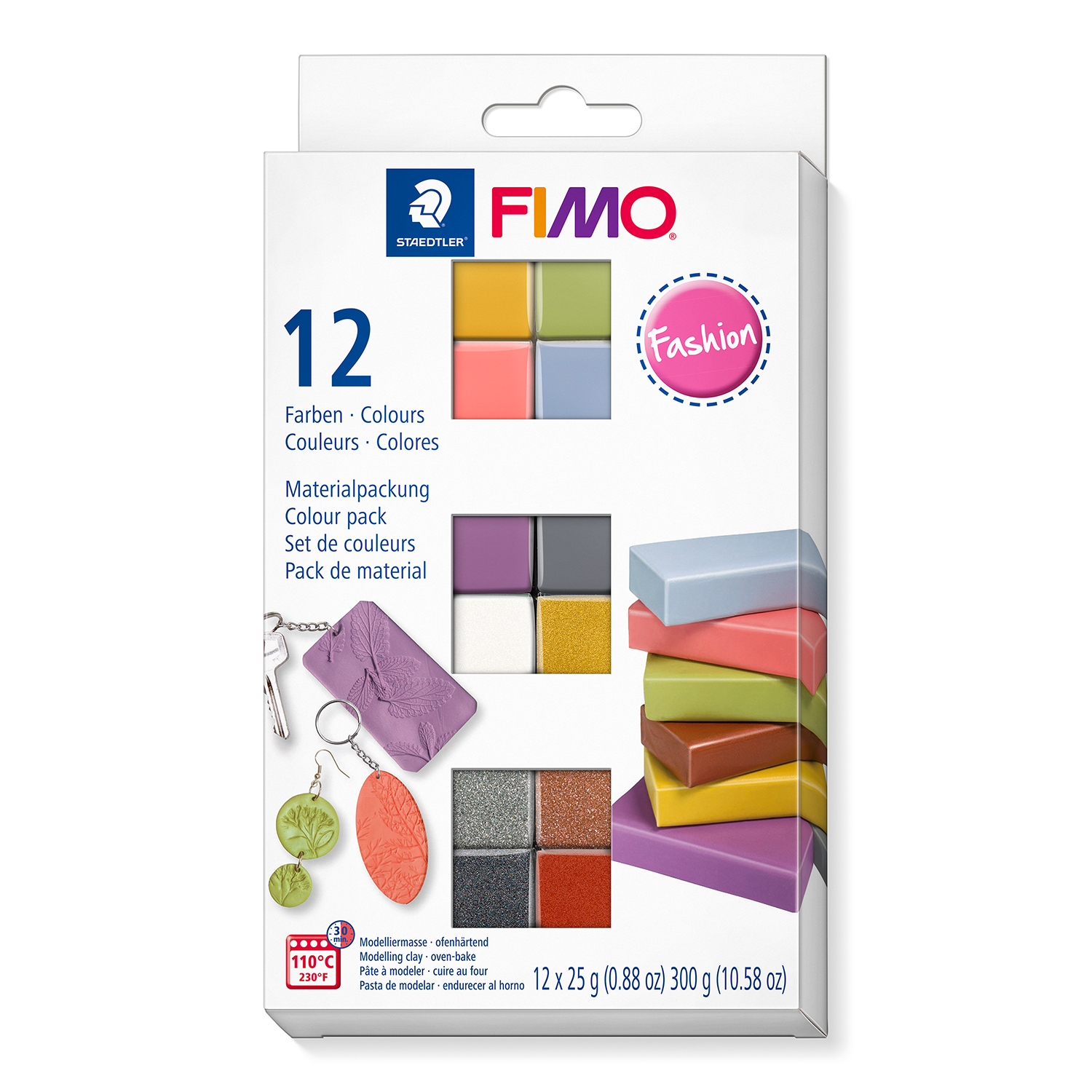 Staedtler Fimo Soft Set Fashion 12 Halbblcke