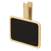 Holz-Minitafel auf Klammer, 7x5 cm, 6 St.