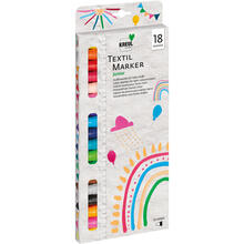Kreul 18er Junior Set Textil Marker / Stoffmalstift, Medium, 2-4 mm