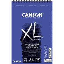 NEU Canson XL Mixed Media Spiralblock, DIN A5, 15 Blatt, 300 g/m
