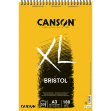 NEU Canson XL Bristol Spiralblock, DIN A3, 50 Blatt, 180 g/m