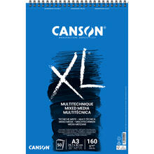 NEU Canson XL Mixed Media Spiralblock, DIN A3, 50 Blatt, 160 g/m�, Wei�