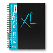 NEU Canson XL Aquarelle Buch spiralgebunden, Hochformat, DIN A5, 68 Seiten, 300 g/m, Feinkorn