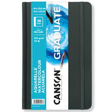 NEU Graduate Aquarell Buch 56 Seiten, 14x21,6 cm, 250 g/m, Hochformat, Feinkorn / leicht gekrnt