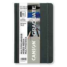 NEU Graduate Mixed Media Buch Grau 64 Seiten, 14x21,6 cm, 220g/m, Hochformat, krnig / glatt