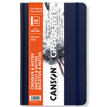 NEU Graduate Skizzenbuch 184 Seiten, 14X21,6 cm, 90 g/m, Hochformat, Sehr glatt, Dunkelblau