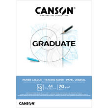 NEU Graduate Zeichentransparentpapier Block, DIN A4, 40 Blatt, 70 g/m