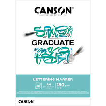NEU Graduate Lettering Marker Block, DIN A4, 20 Blatt, 180 g/m
