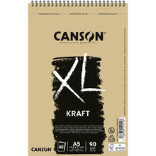 NEU Canson XL Kraft Spiralblock, DIN A5, 40 Blatt, 90 g/m