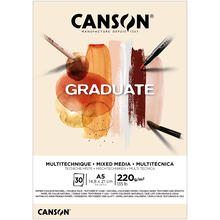 NEU Graduate Mixed Media Papier Block, DIN A5, 30 Blatt, 220 g/m, Natur