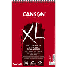 NEU Canson XL Oil Acrylic Spiralblock, DIN A4, 30 Blatt, 290 g/m