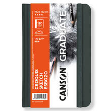 NEU Graduate Croquis Skizzenbuch 104 Seiten, 10,2x15,2 cm, 120 g/m, Hochformat, Leicht gekrnt