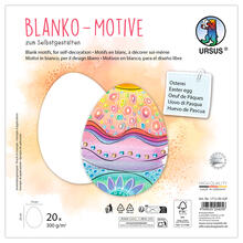 Blanko-Motiv Osterei aus Fotokarton, 300g/qm, 20 Stck, 19 x 25 cm