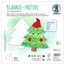 Blanko-Motiv Tannenbaum aus Fotokarton, 300g/qm, 20 Stck, 21 x 24 cm