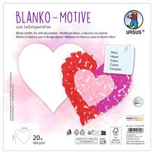 Blanko-Motiv Herz aus Fotokarton, 300g/qm, 20 Stck, 22,5 x 21 cm