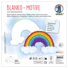 Blanko-Motiv Regenbogen aus Fotokarton, 300g/qm, 20 Stck, 24 x 18 cm