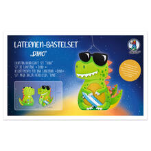 Laternen-Bastelset Dino, inkl. Stanzteile, Transparentpapier und Laternenbgel