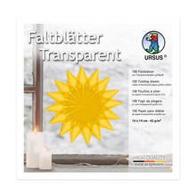 Faltbltter Transparentpapier, 14 x 14 cm, 42g/qm, 100 Blatt, Goldgelb