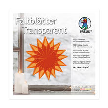 Faltbltter Transparentpapier, 14 x 14 cm, 42g/qm, 100 Blatt, Orange