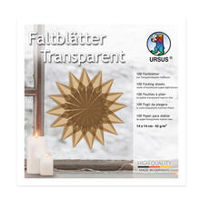 Faltbltter Transparentpapier, 14 x 14 cm, 42g/qm, 100 Blatt, Hellbraun